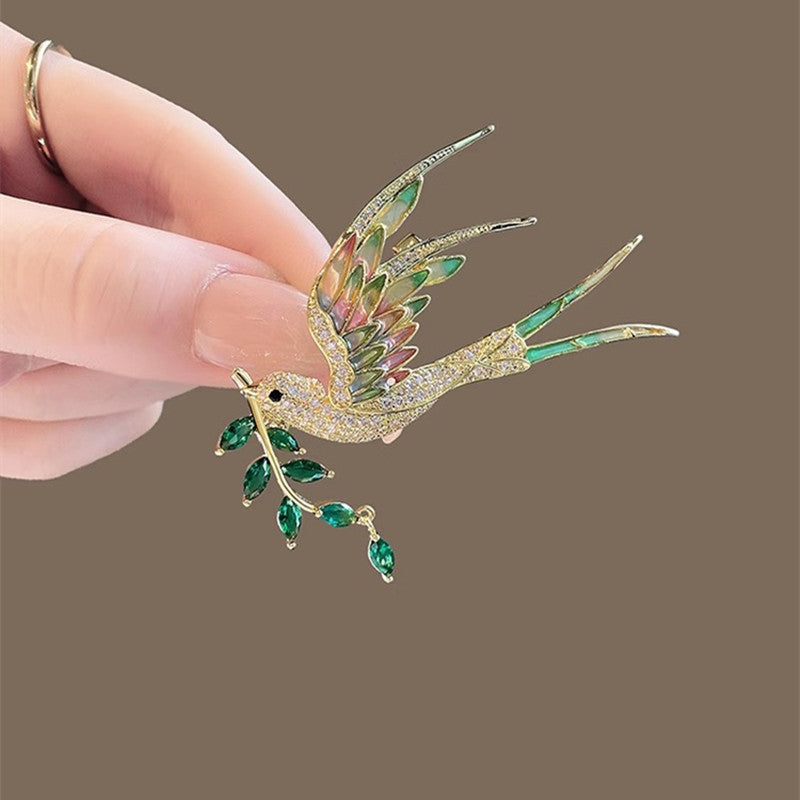 Zinc Alloy Bird Brooch image 3