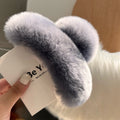 Gray Real Rex Rabbit Fur [Extra Large 15cm]