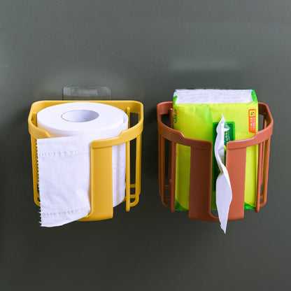 wall-mounted tissue holder in white