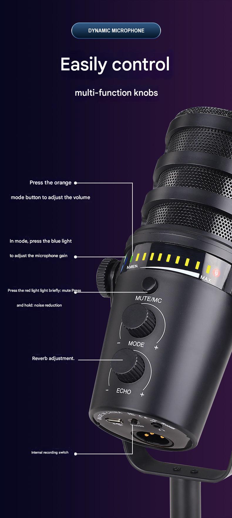 MV7 microphone detailed view