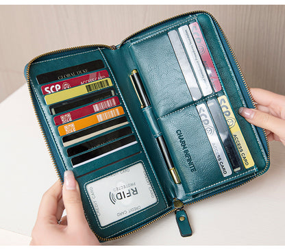 RFID women's wallet in black color