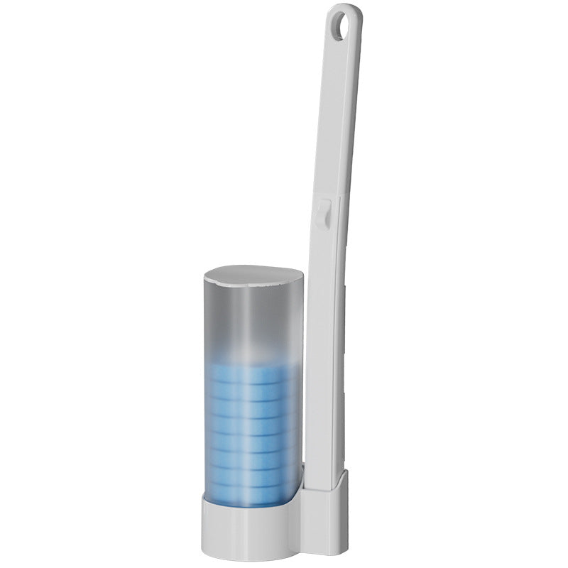 White toilet brush set displaying lavender sponge
