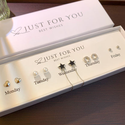 S925 silver circle stud earrings image 5