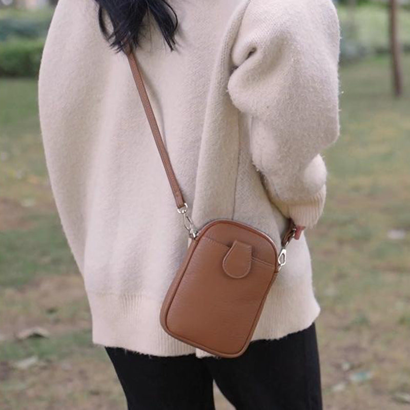 Cylindrical PU leather crossbody bag