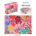 New 60-piece Mermaid Set + Storage Bag (Pack of 2)