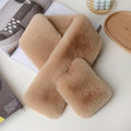 Khaki Double-Sided Plush Thick Scarf
