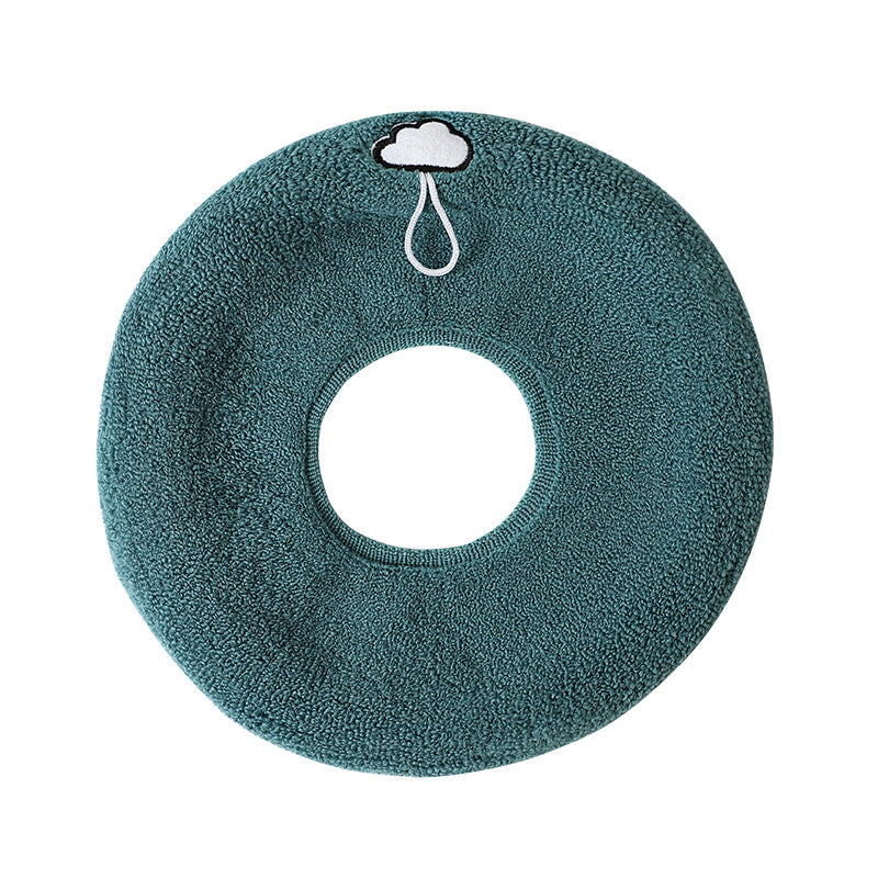 Comfortable dark green toilet seat cover