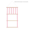 Wooden Stick Hair Clip Organizer (4 Layers 6 Strips) Pink (Hooks Not Included)