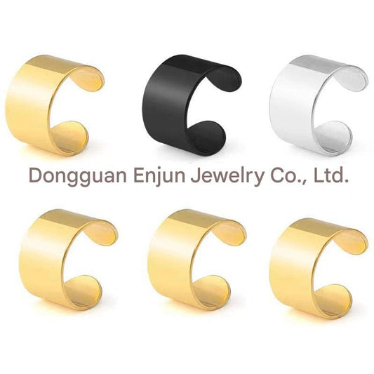 Non-pierced ear clips steel gray