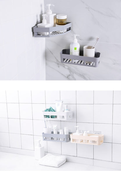 Wall-mounted bathroom organizer image 1
