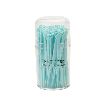 variety of disposable forks in different colors