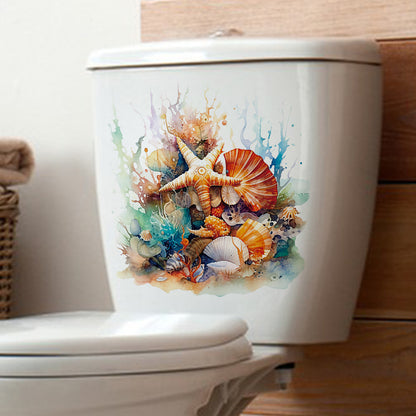 Moisture-resistant toilet cover sticker