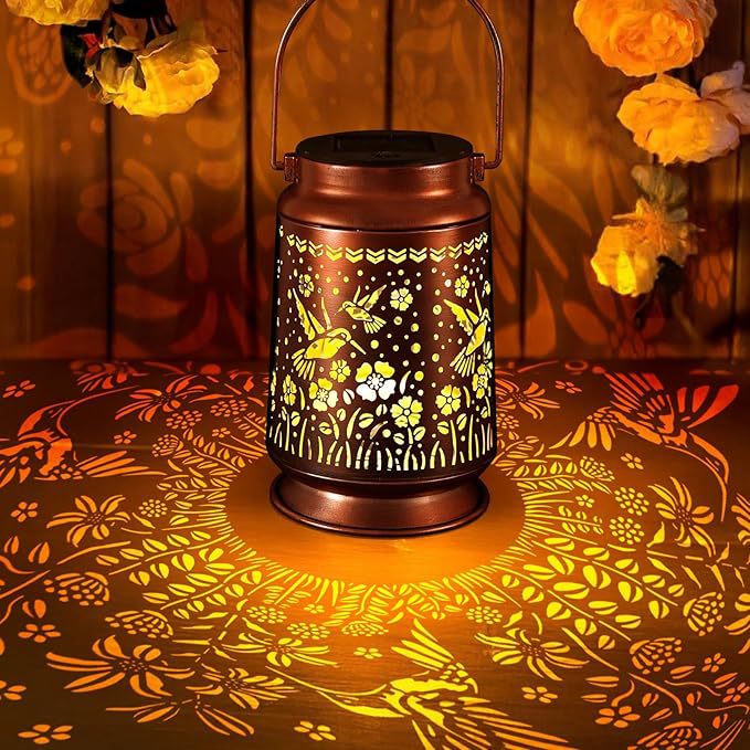 Whimsical garden lights at night 7