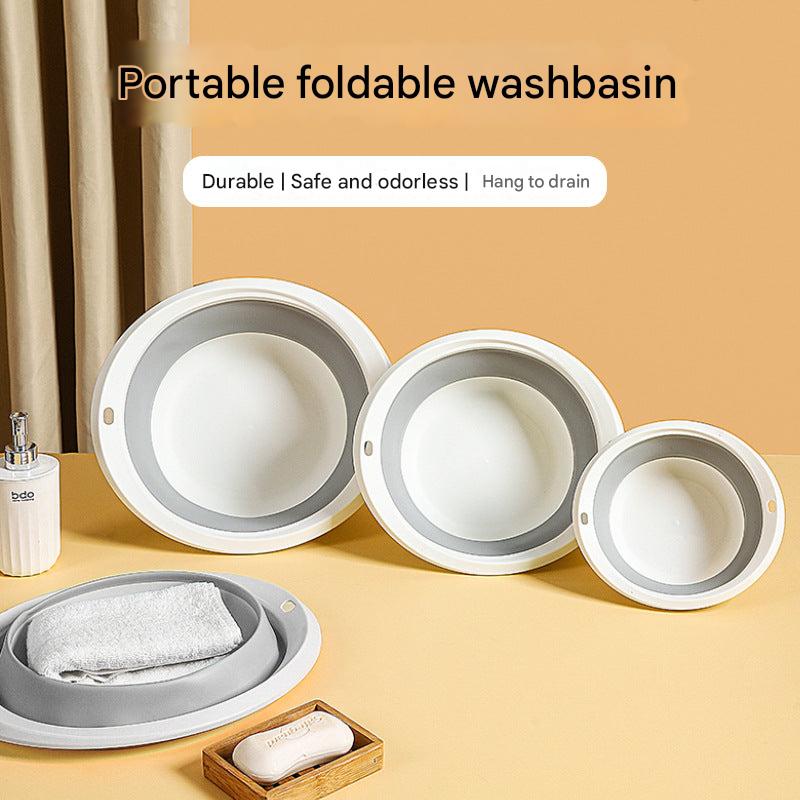 Collapsible wash basin for easy storage
