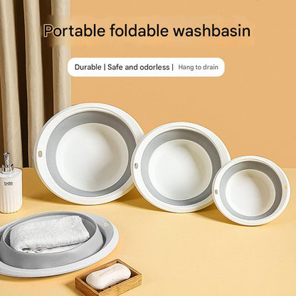 Collapsible wash basin for easy storage