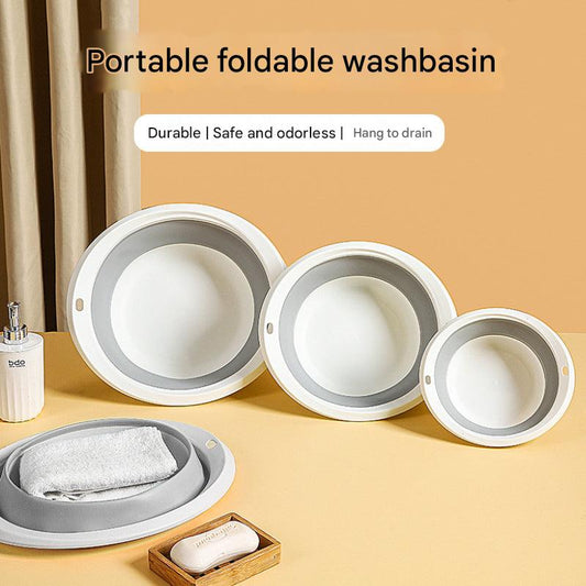 Collapsible wash basin for easy storage