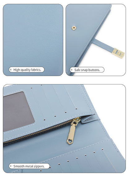 RFID-blocking women's wallet in green