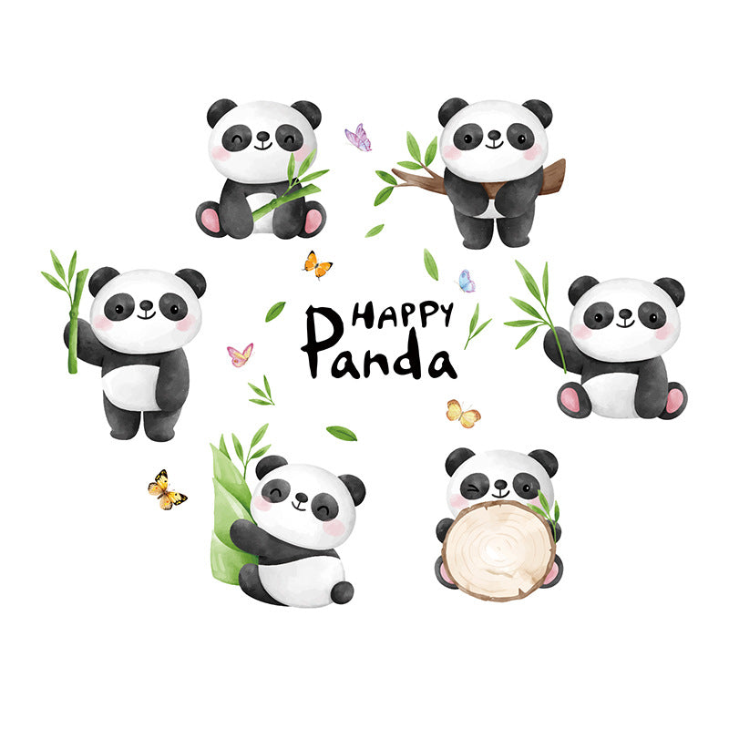Cute panda wall art for kids room