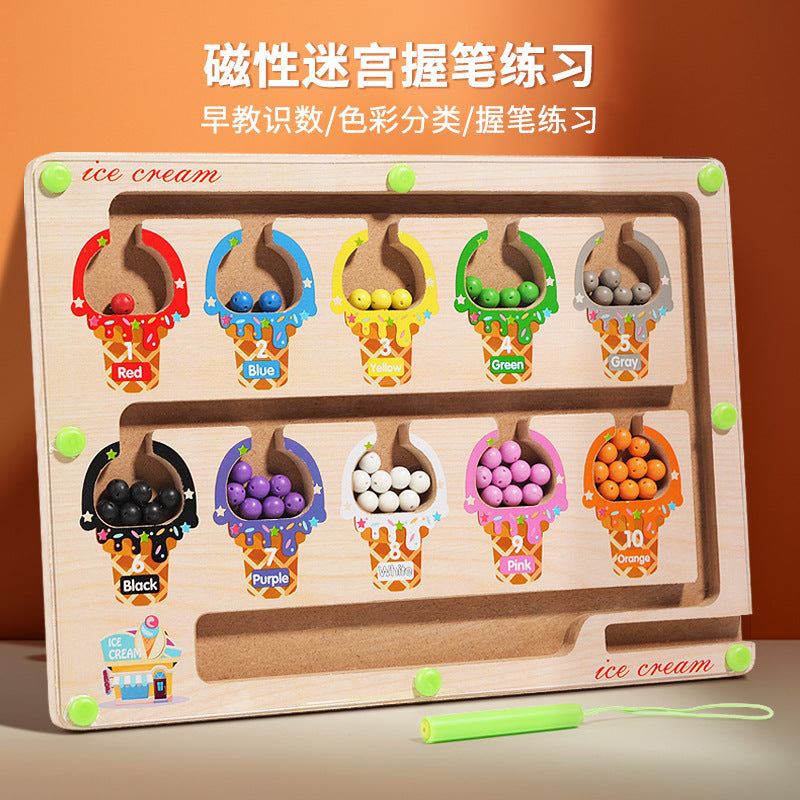 wooden math set