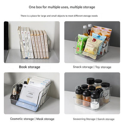 Clear storage box for books