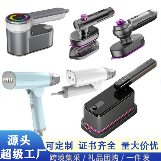 Steam iron with steam output demonstration