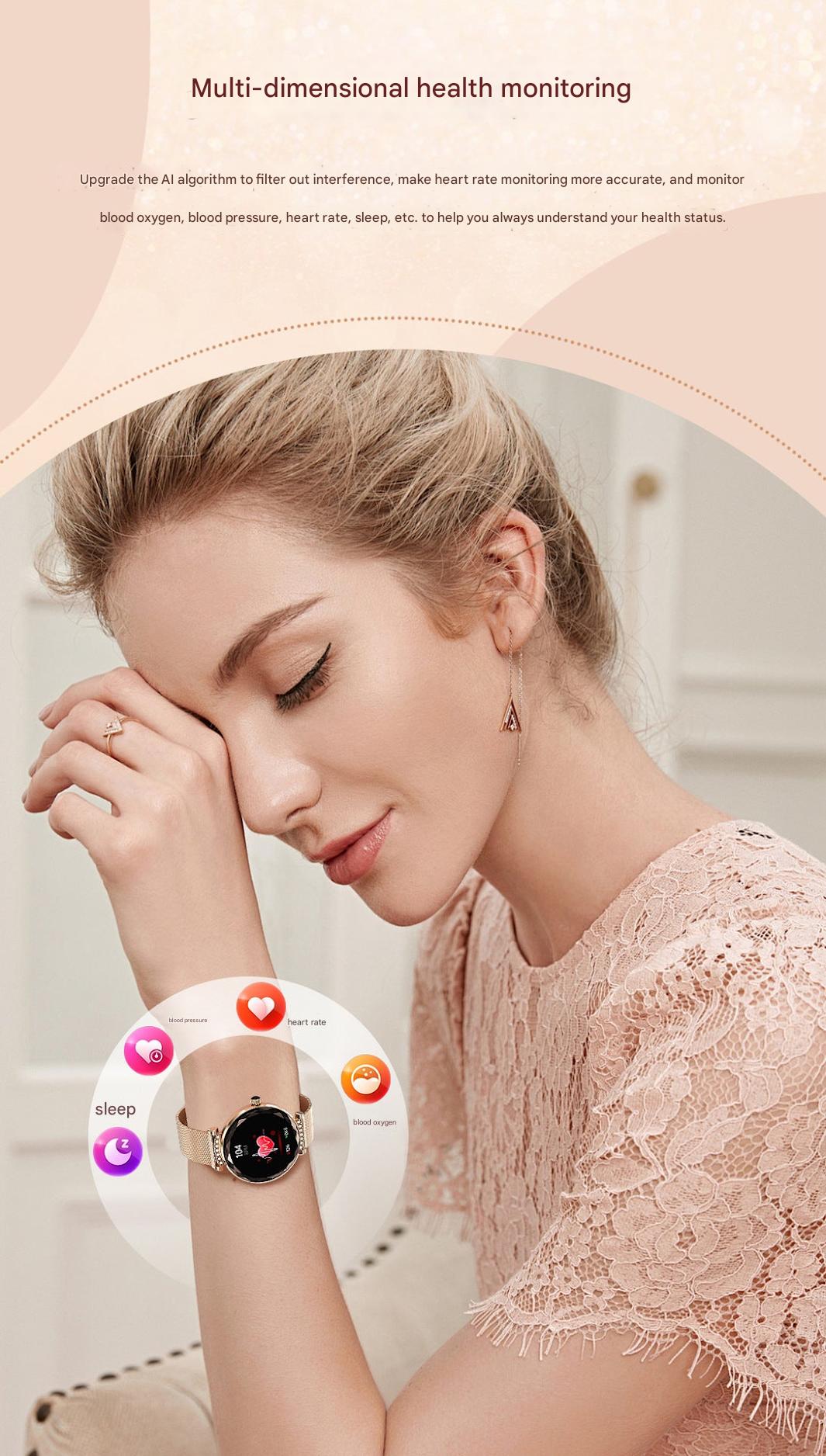 Smart health monitoring bracelet with heart rate and blood pressure tracking