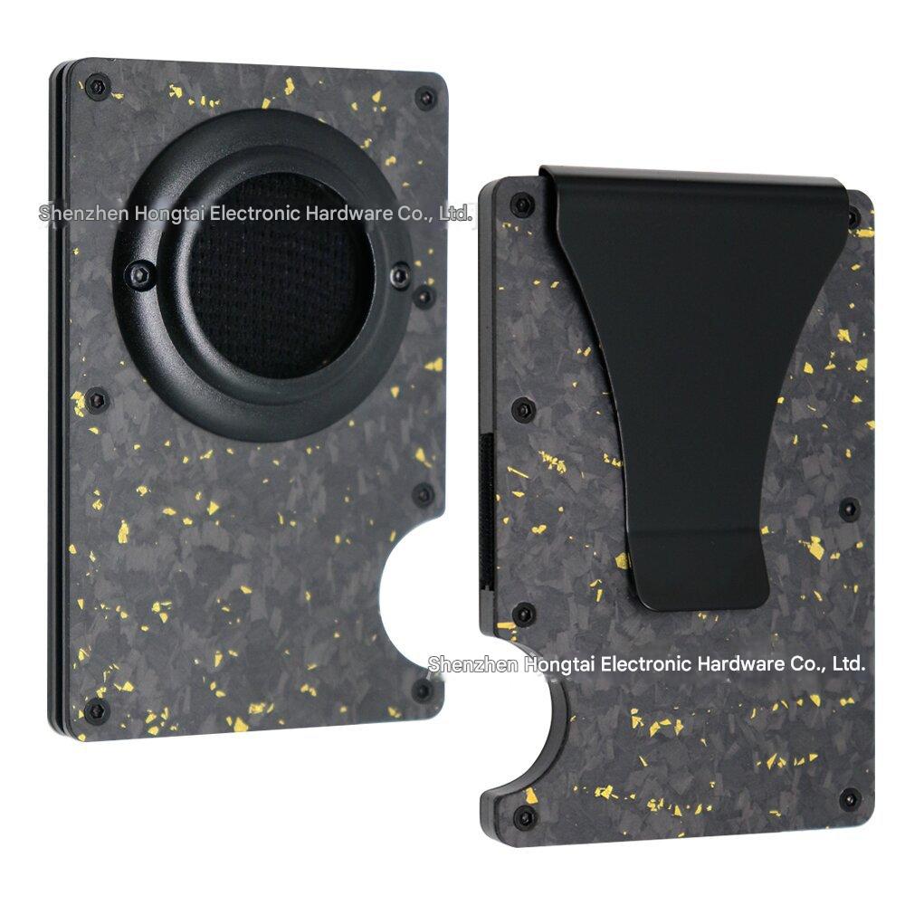 Interior view of Aluminum Wallet showing card capacity - Image 2