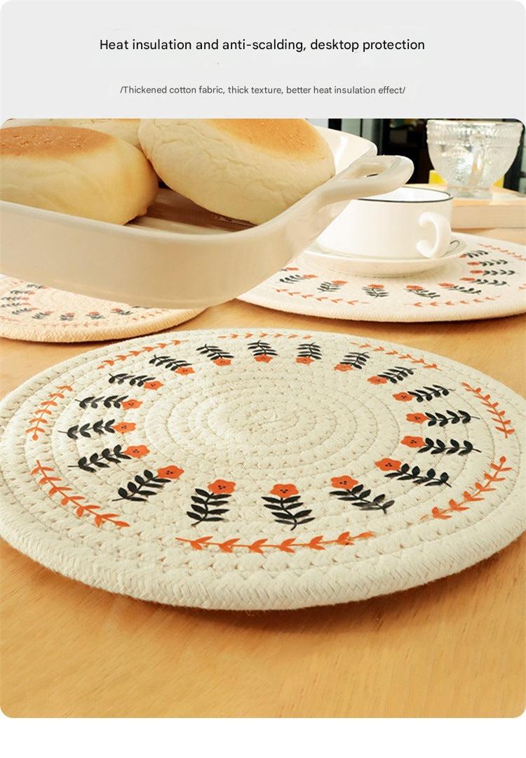 Nordic cotton linen heat-resistant mat