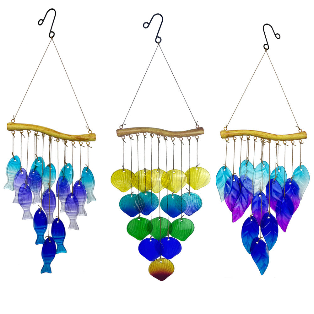 Artistic colorful wind chime for patio