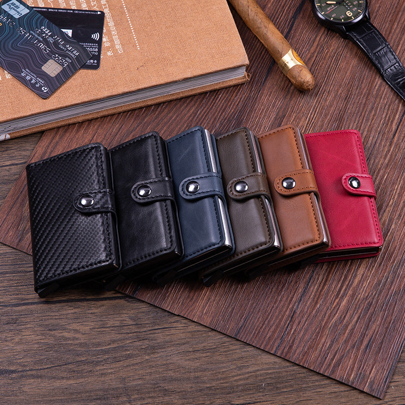 PU card holder in red color