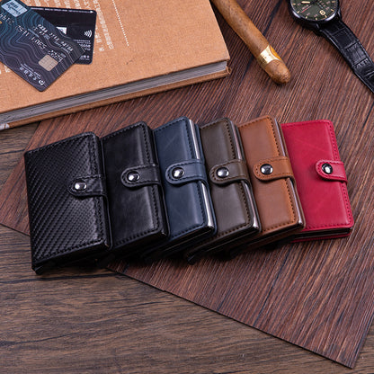 PU card holder in red color