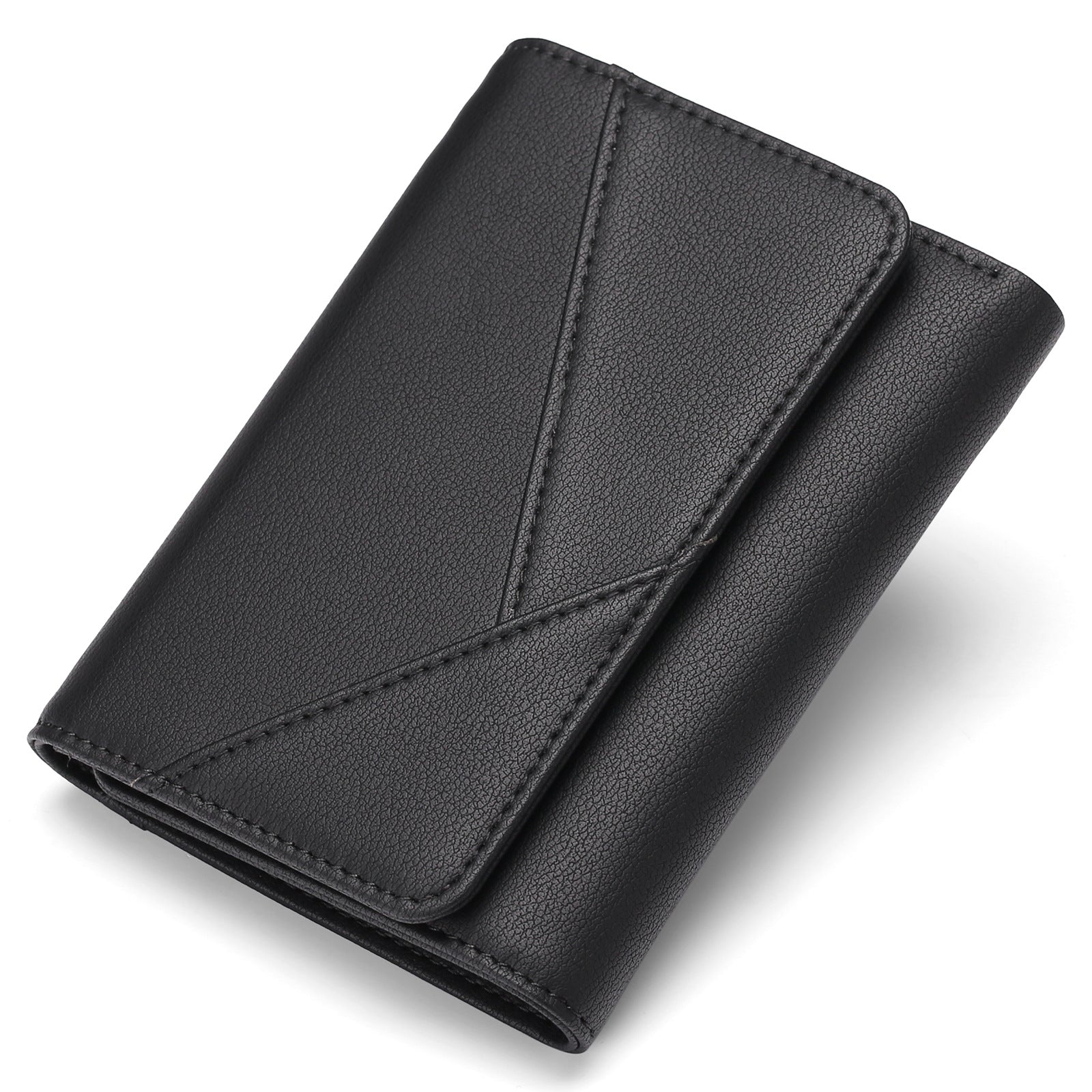 stylish tri-fold wallet in starry black