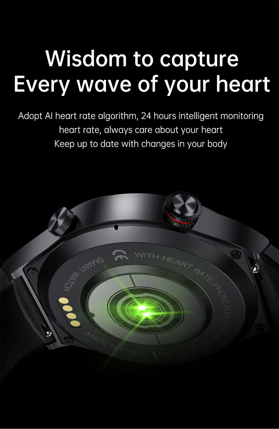 Smartwatch with heart rate monitoring