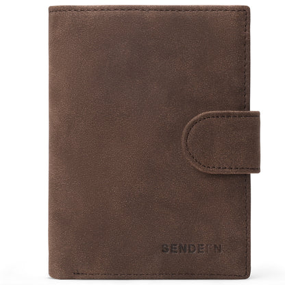 Men's leather wallet - Dark Coffee style