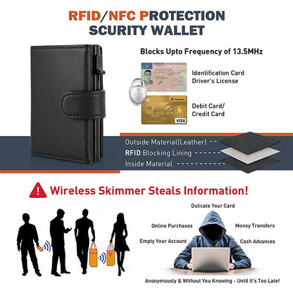 Durable RFID-blocking wallet for men