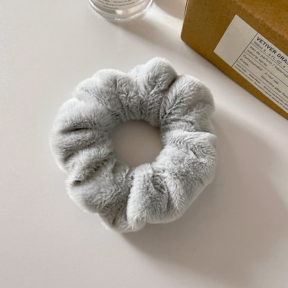 Comfortable plush hair accessory for kids in white