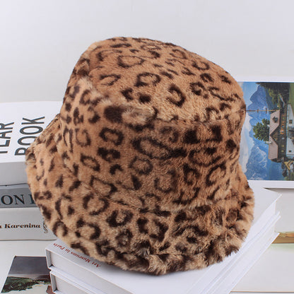 Leopard print fisherman hat front view
