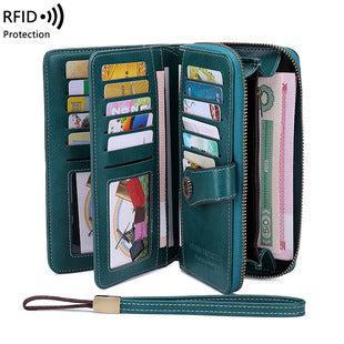 Compact women's wallet in trendy black