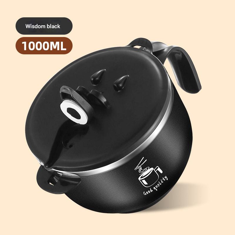 Large stainless steel bowl with lid for meals