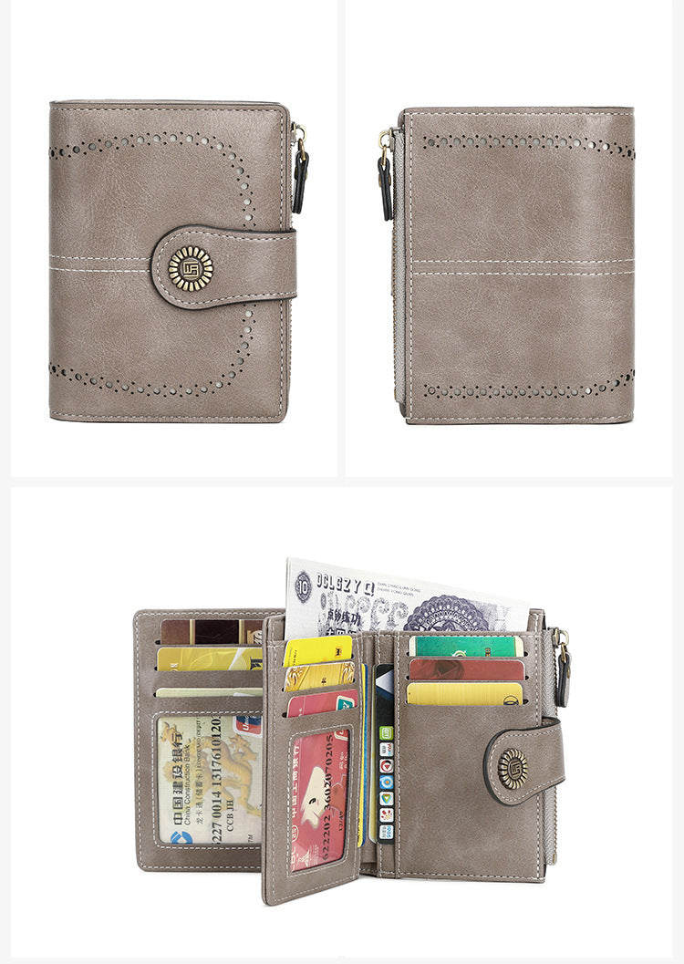peacock blue RFID wallet