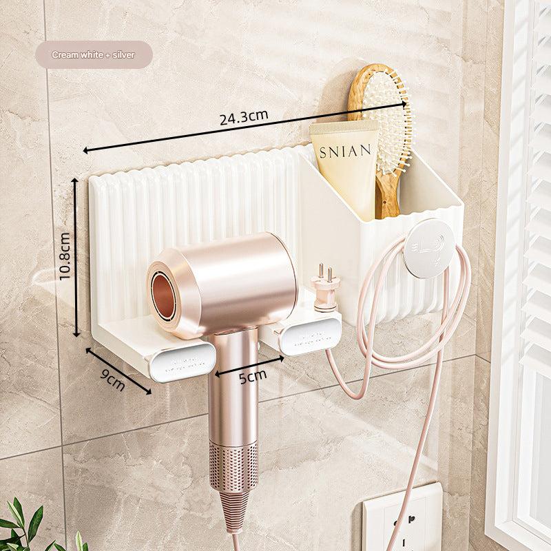 Stylish plastic hair dryer storage solution