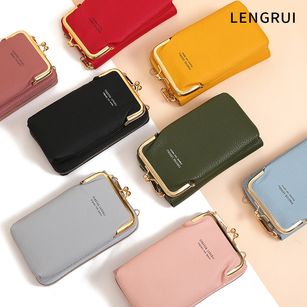 Stylish Mini Women's Phone Wallet Bag - Detail of Zipper