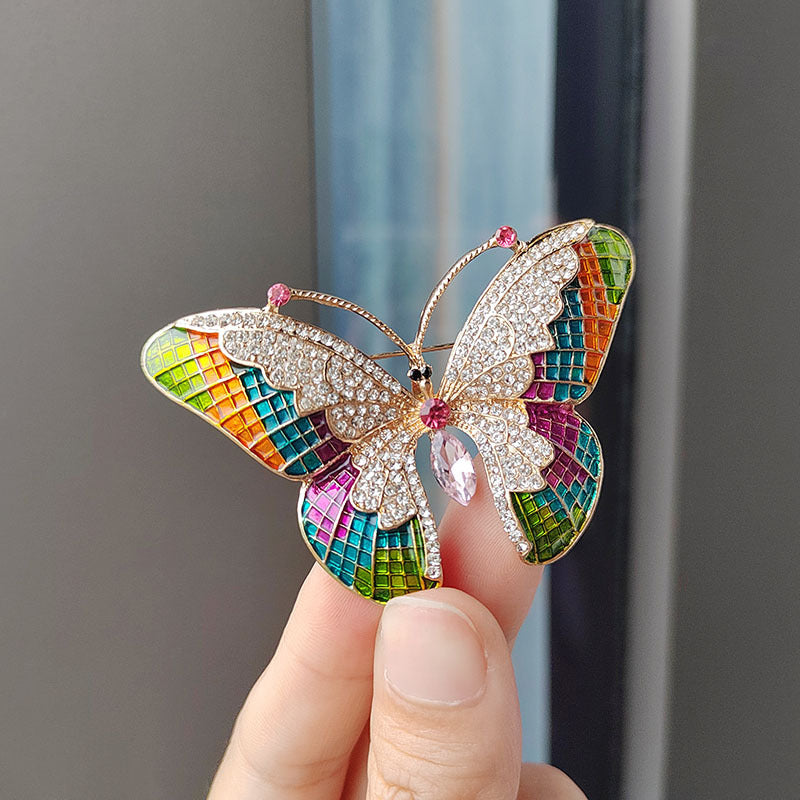 chic butterfly brooch against white background - image 7