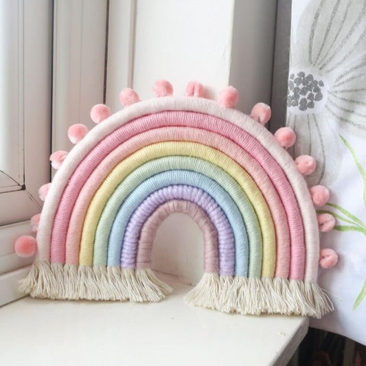 Durable woven fabric rainbow decor image 5