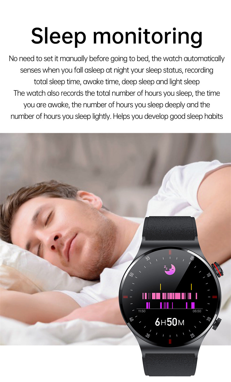Durable smartwatch in black