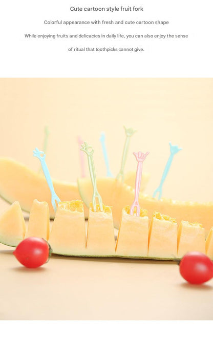 close up image of colorful disposable forks