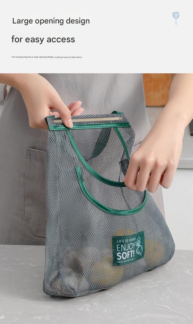 Wall-mounted kitchen organization bag