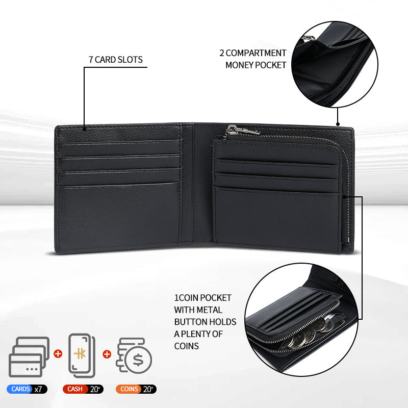 Stylish men's wallet with card slots in carbon fiber