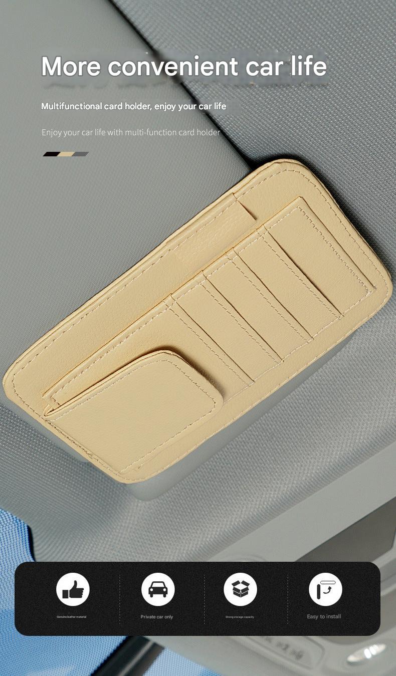 Stylish car glasses holder features