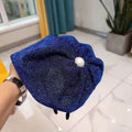 French Pearl Beret Blue